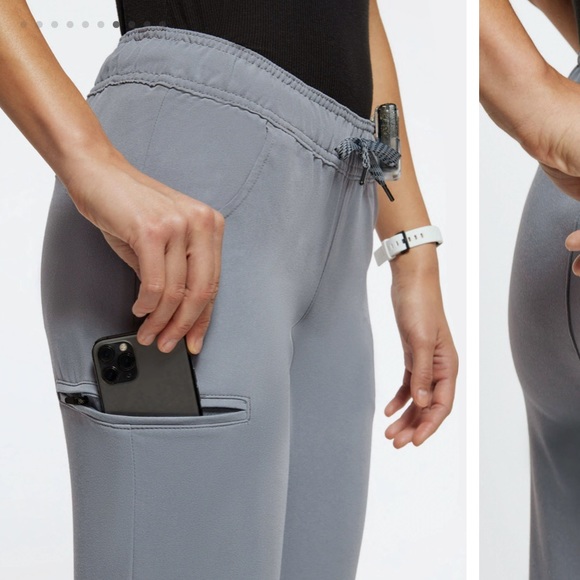 Jaanuu Women’s Essential 5 Pocket Grey Jogger Size Petite Medium - Picture 5 of 8